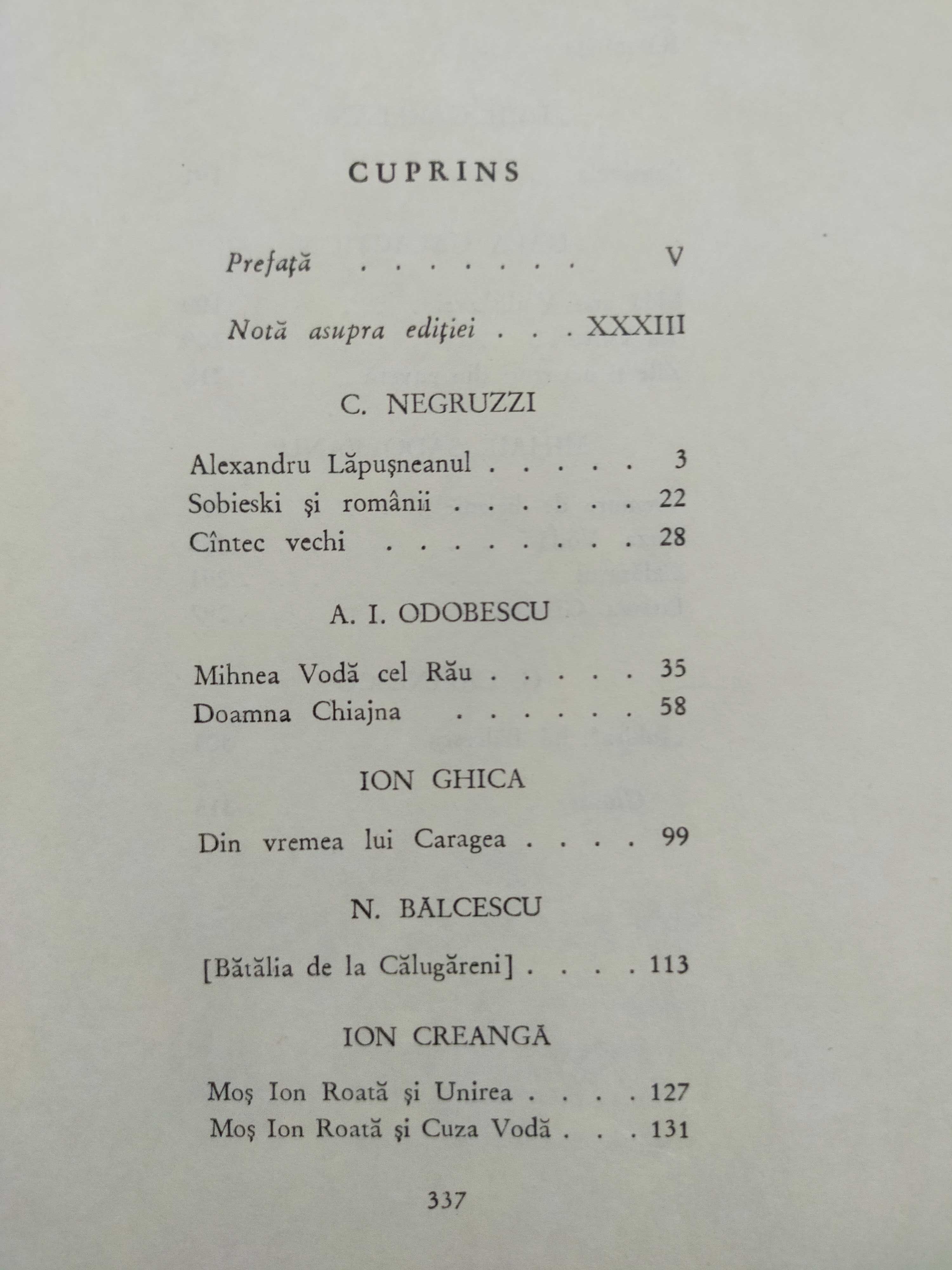 Nuvele și Povestiri Istorice '72