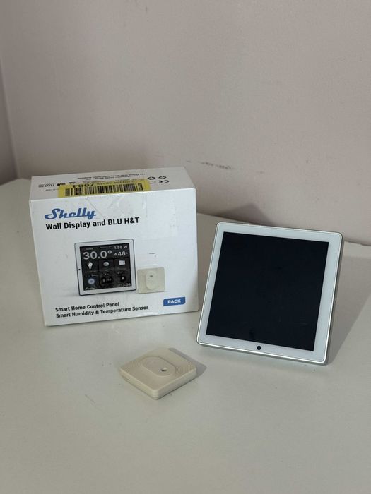 Intrerupator Smart cu touchscreen Shelly Wall Display + BLU H&T Ivory