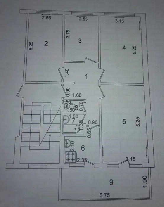 *4 хона. 2 этаж 5 этажка. 95 м². Алока. кафе Мехмон