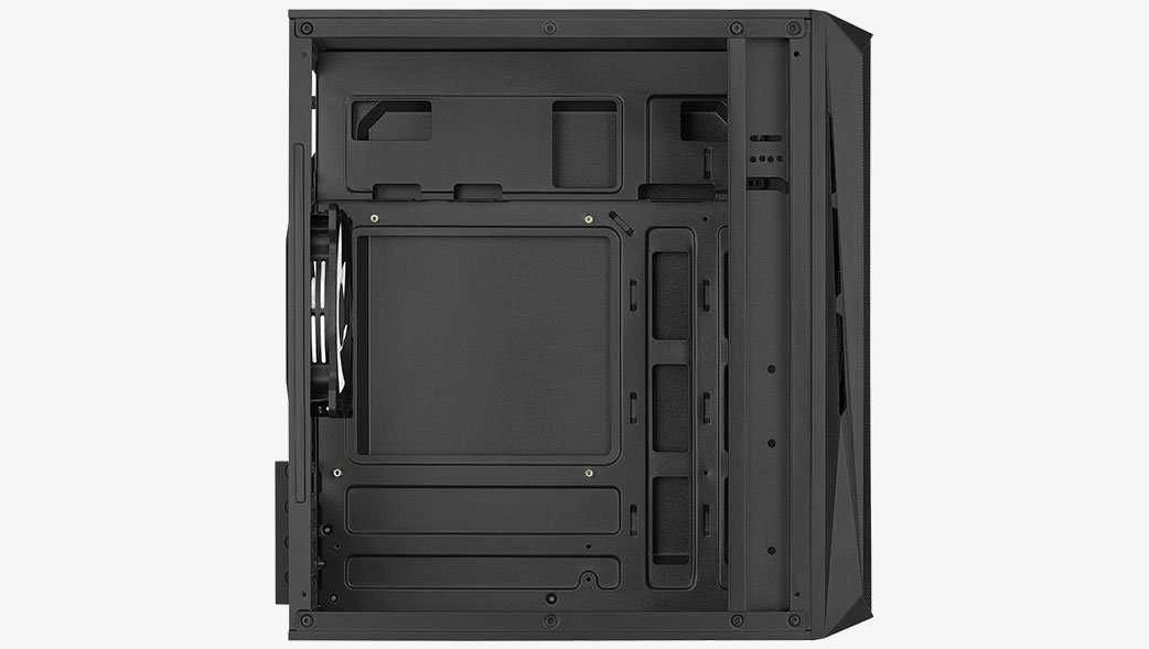 AeroCool кутия Case mATX - CS-107-A-BK-v2 - 3 fans included