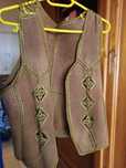 Vesta din piele de caprioara - handmade