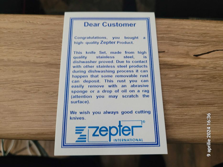 Vind set cutite profesionale Zepter LZ-102-PH