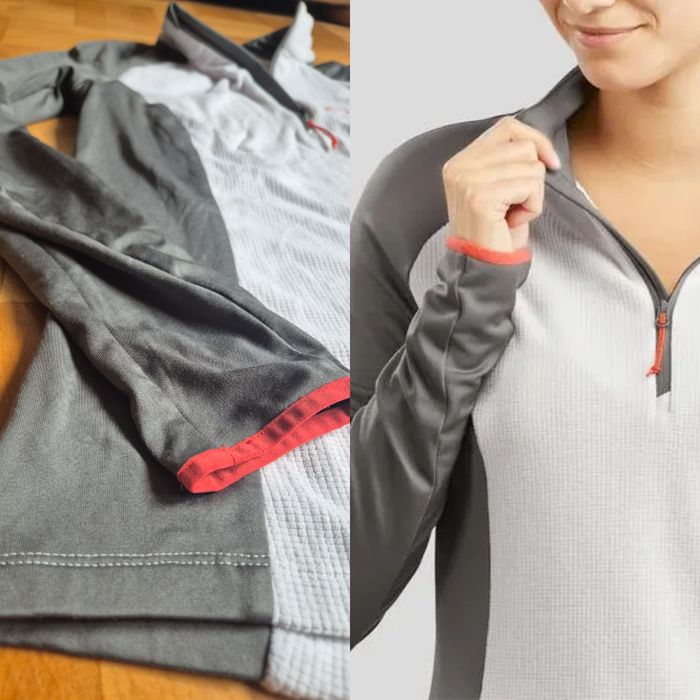 Bluză polar damă Quechua MH500 (fleece tehnic), bicolor, mărimea L