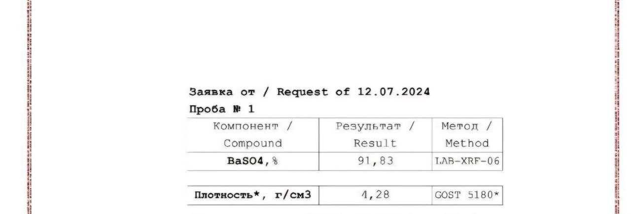 Баритовый концентрат