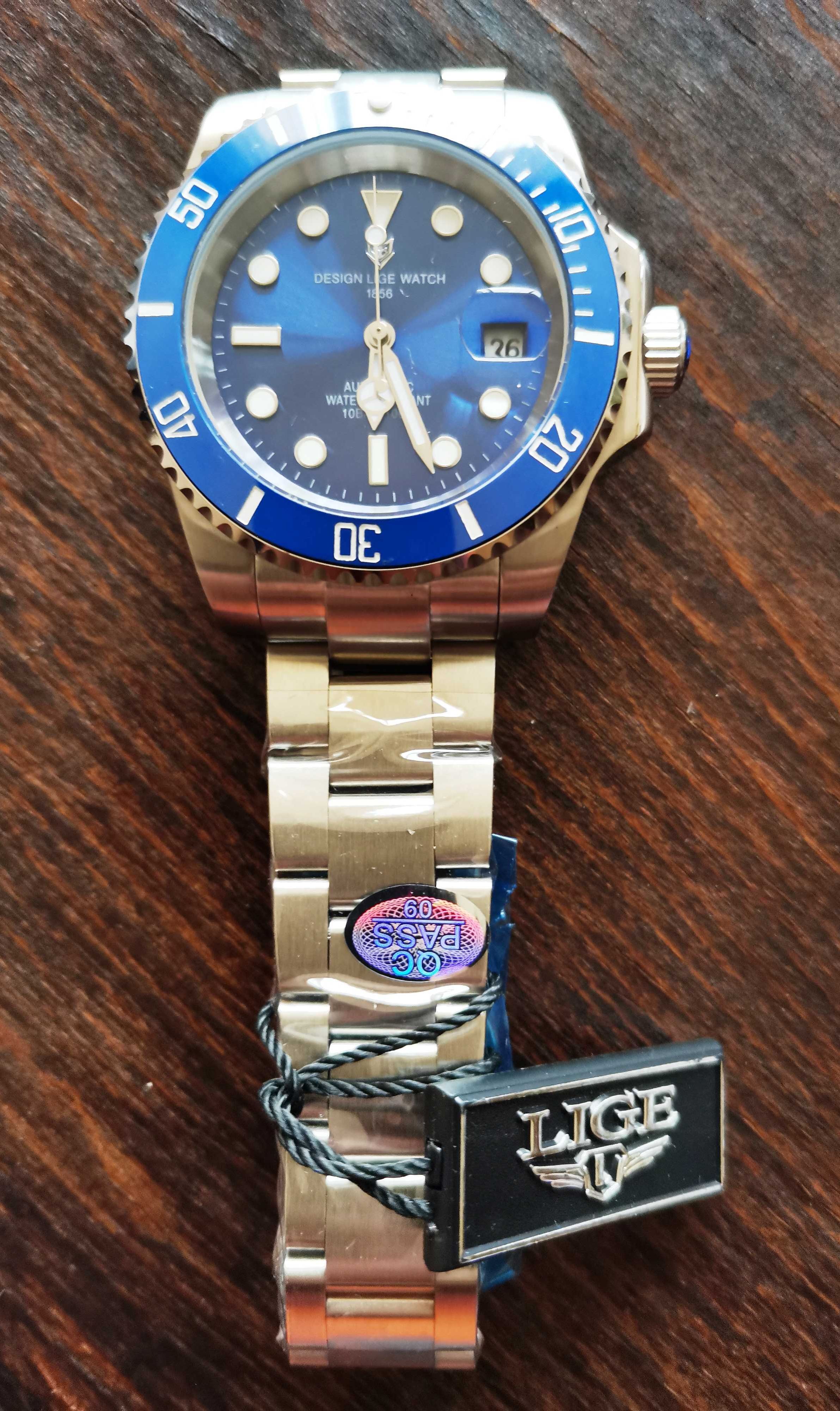 Механичен ръчен часовник LIGE ,Pro Diver