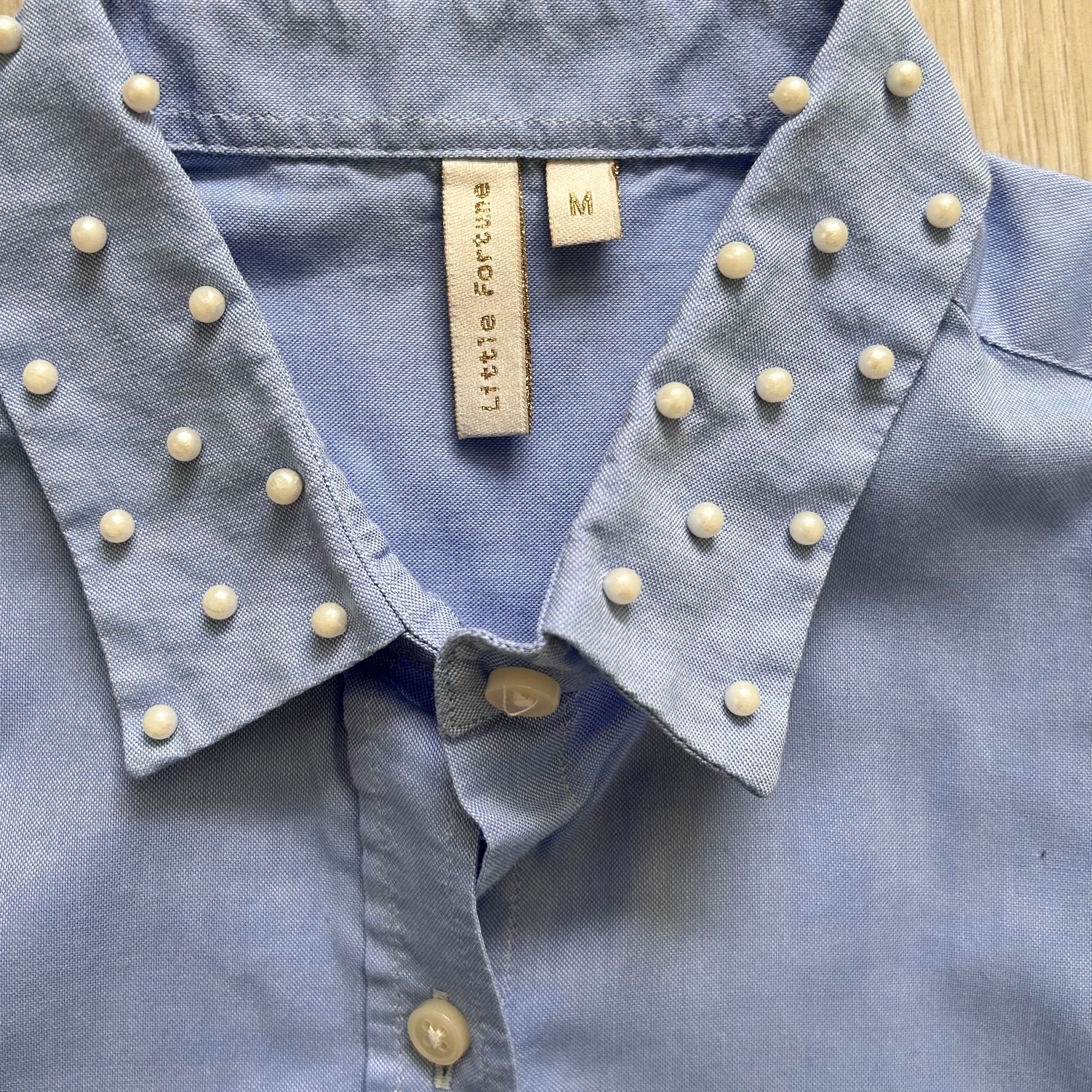 Нов прекрасен панталон Zara & риза с кокетна яка с перли