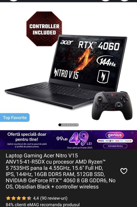 Acer Nitro v15 RTX4060