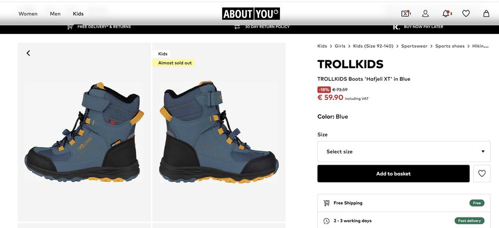 Детски ботуши Trollkids Hafjell XT №32