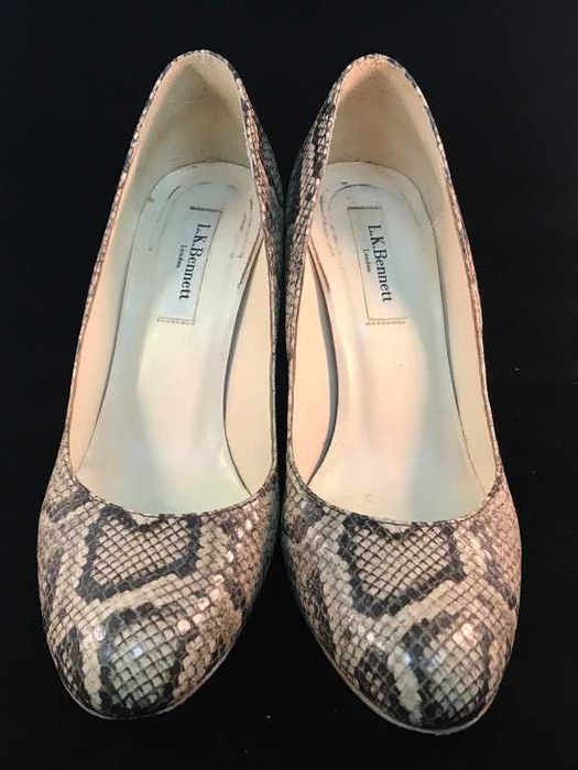Pantofi de piele, model piele de sarpe, LK Benett, nr 37
