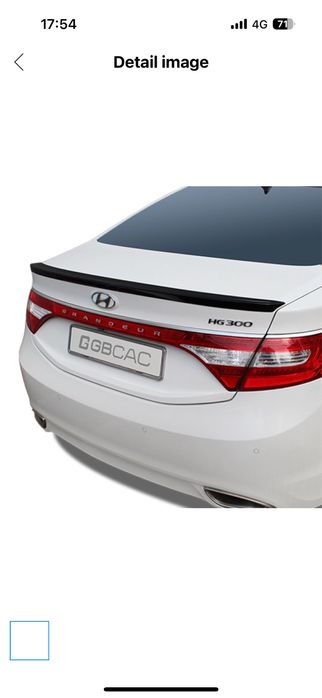 Hyundai grandeur hg спойлер