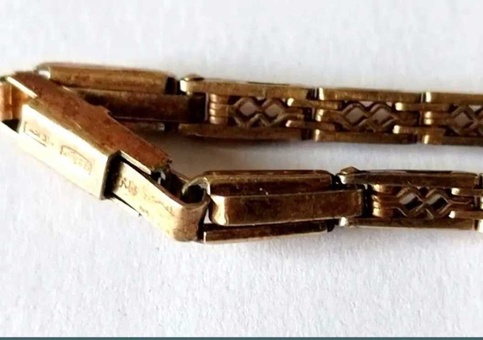 Curea de ceas argint aurit