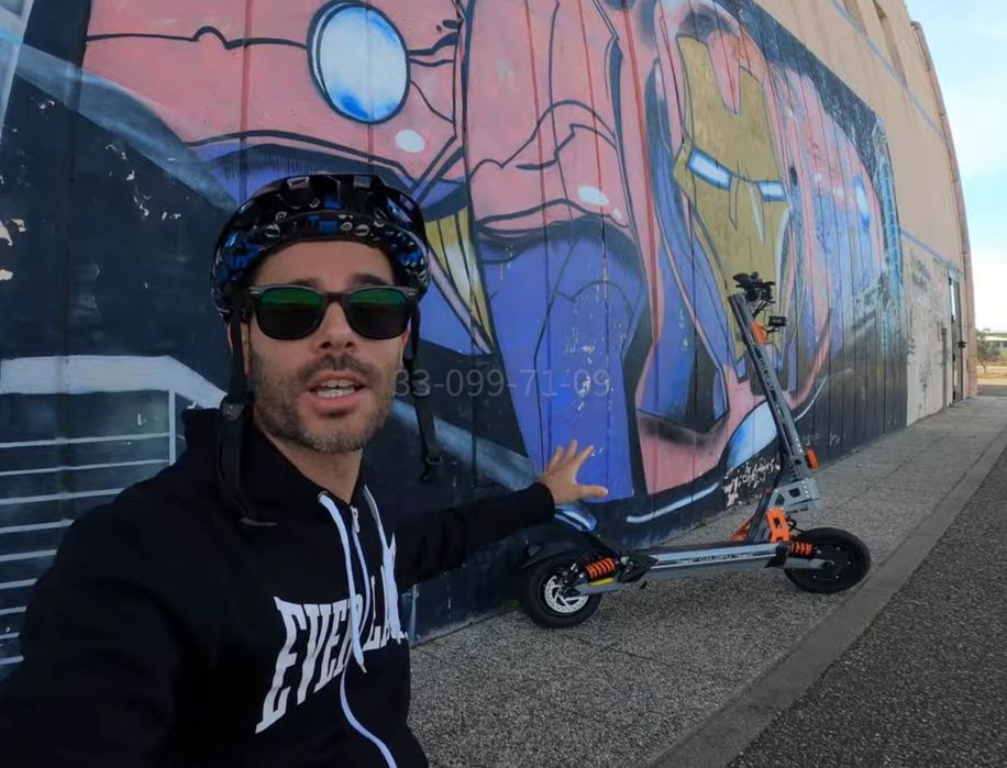 Элетросамокат MINI TANK dual motor 2400w, 60V, скорость до 75 км/ч,