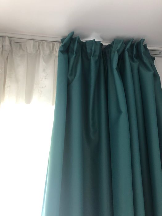 Draperii turcoaz inchis, blackout, elegante