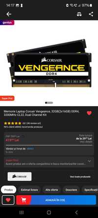 Vand memorie laptop 32 GB DDR4 3200 Mhz