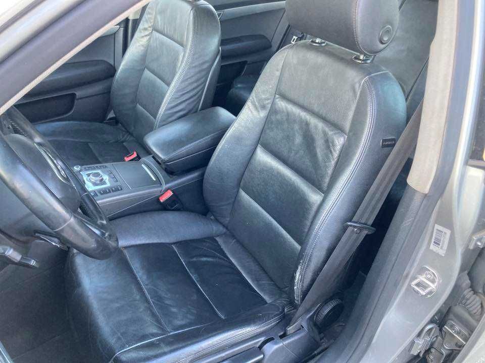 Черен кожен салон ауди а6 4ф комби audi a6 4f