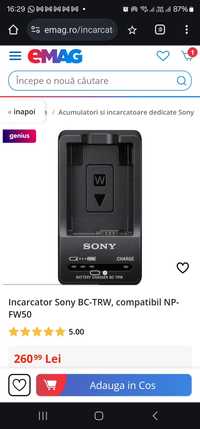 Incarcator Sony BC-TRW, compatibil NP-FW50