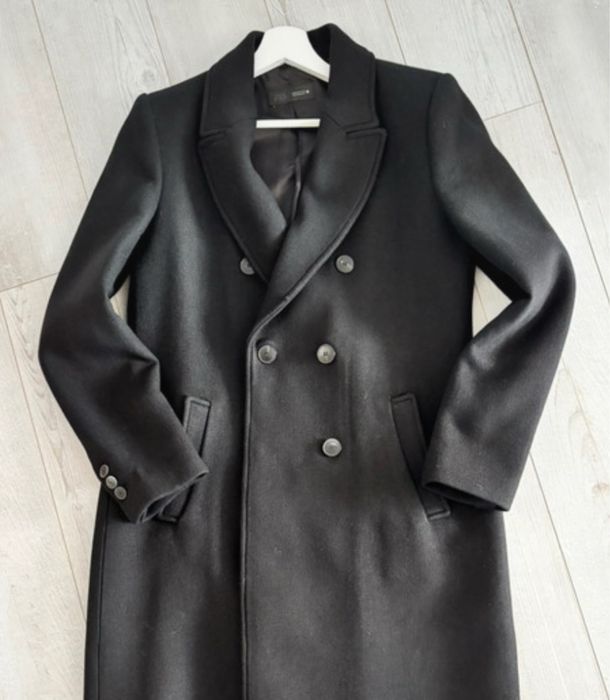 Palton din lana lung Zara