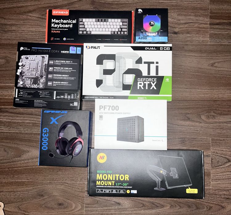 Gaming PC RTX 3060 Ti, i5-12400F, 16GB RAM, SSD 512GB, 27” 240Hz