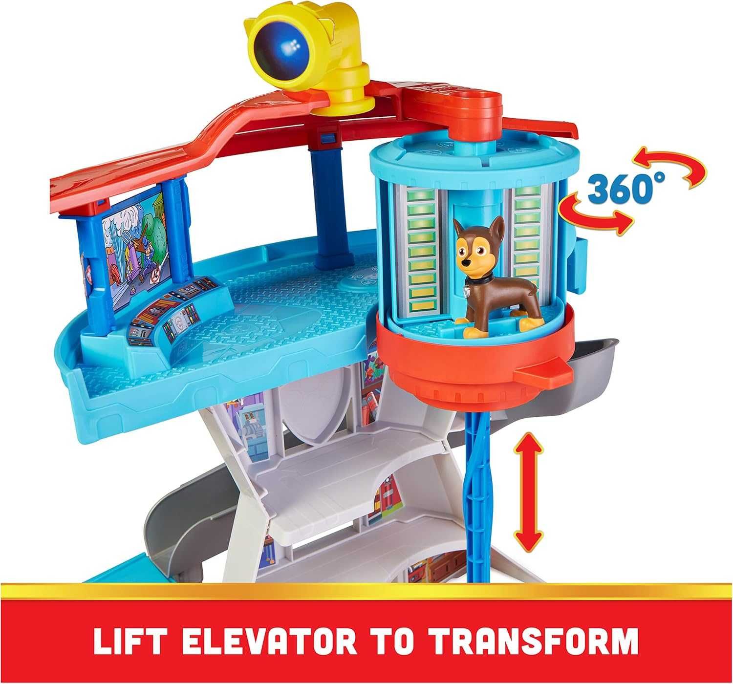 PAW PATROL Кула База Щаб квартира с асансьор 2 кучета кола Пес Патрул