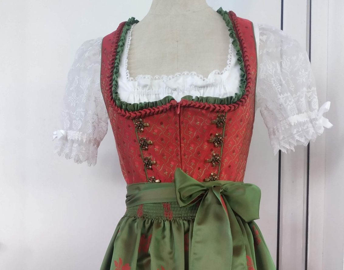 Рокля Dirndl, оригинална тиролска рокля размер D36