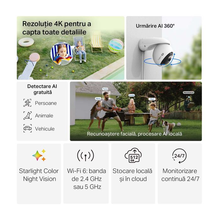 Camera de supraveghere Wireless TP-Link Tapo C560WS Pan/Tilt 360 grade