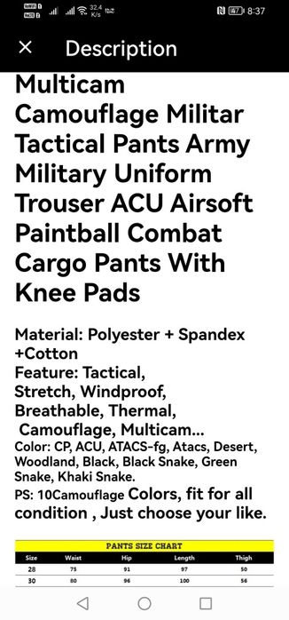 Pantaloni tactici cu genunchiere camuflaj digital