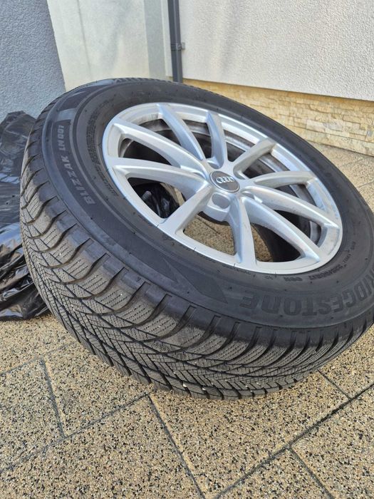 Set 4 roti iarna 225/60 R17 Bridgestone + jante aliaj Audi - excelente