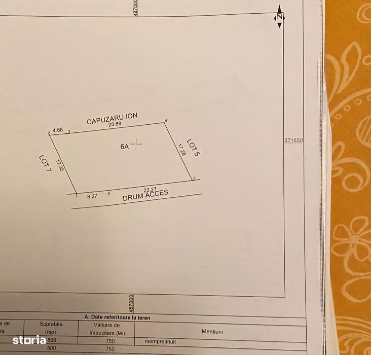 Vând teren Pitești Smeura   .1km de la restaurant  Magic