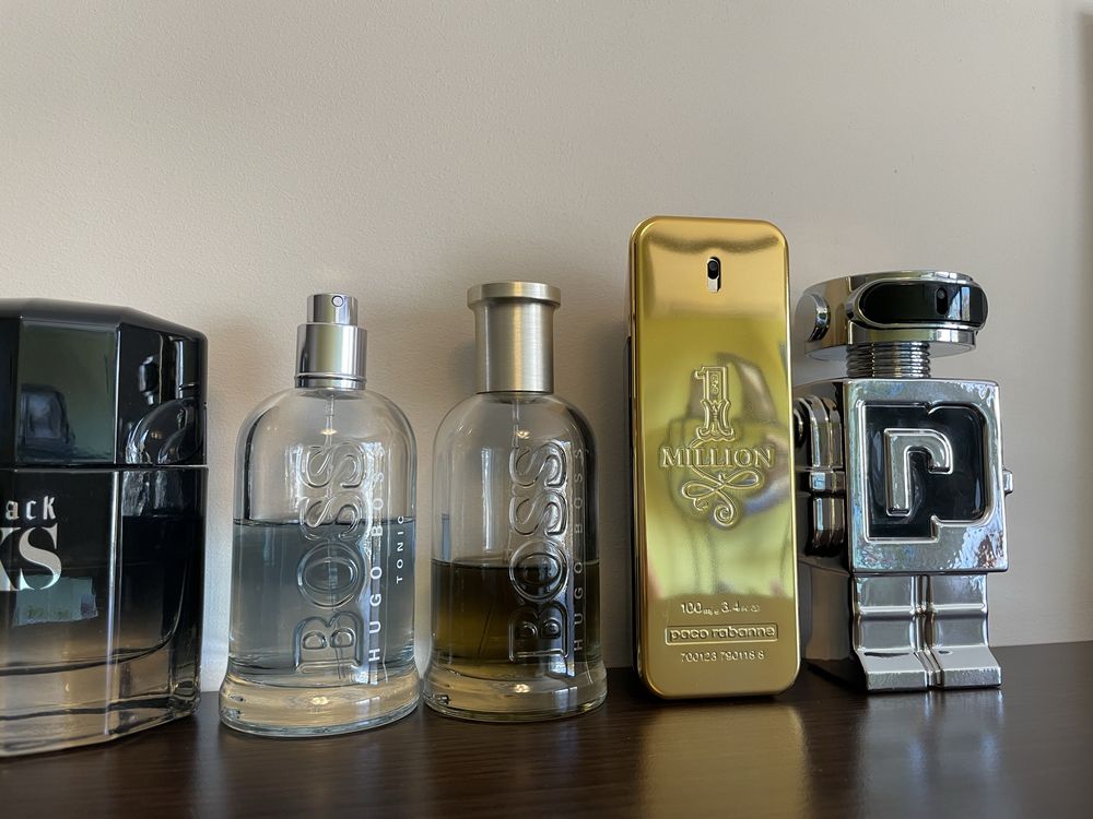 Prada Valentino Dior Paco Rabanne one million Phantom Boss Bottled