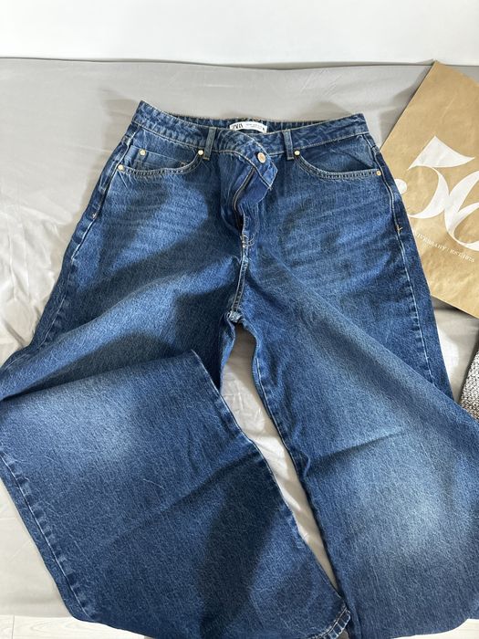 Zara дънки широки крачоли