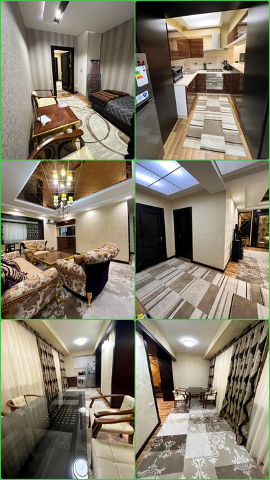 Ц-2, Алайский, 3 комнатная, евроремонт, мебель и техника