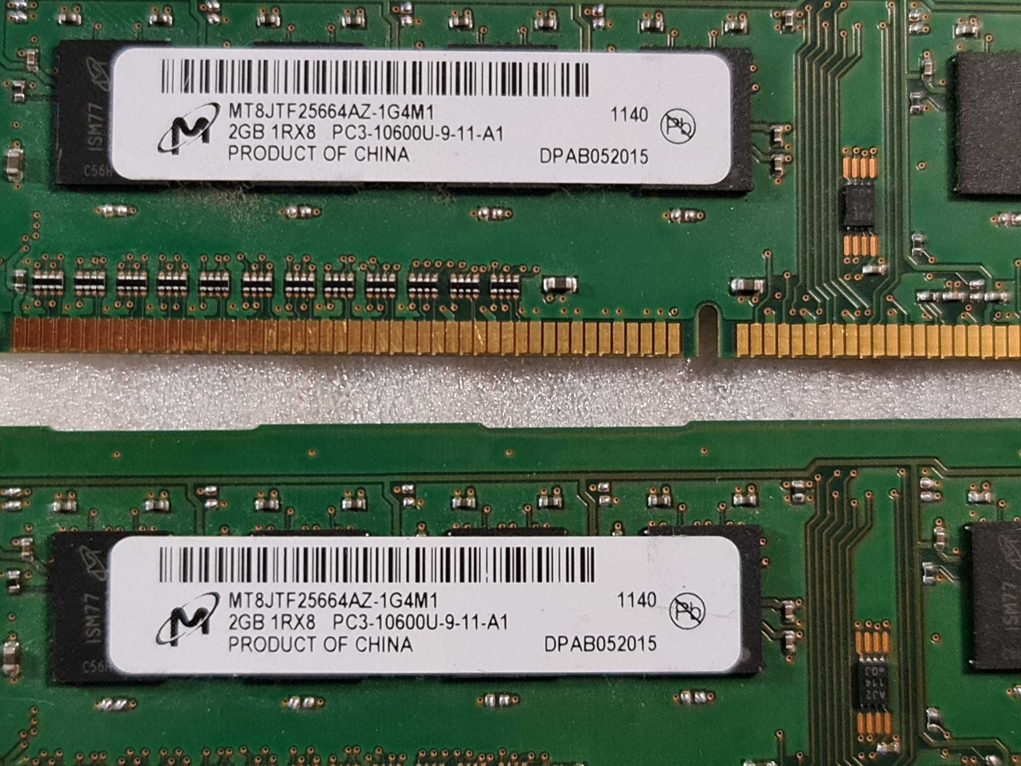 Memorie RAM desktop Micron 2GB PC3-10600 DDR3 1333MHz non-ECC