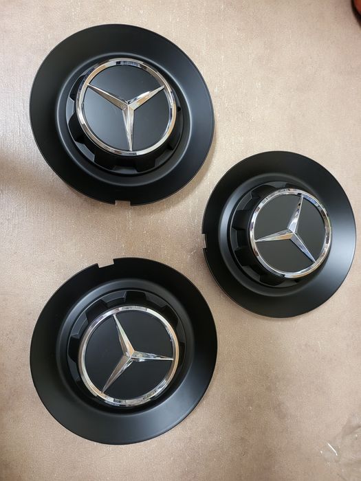 Capace central butucul rotilor Mercedes-Benz Negru mat și GRI lucios