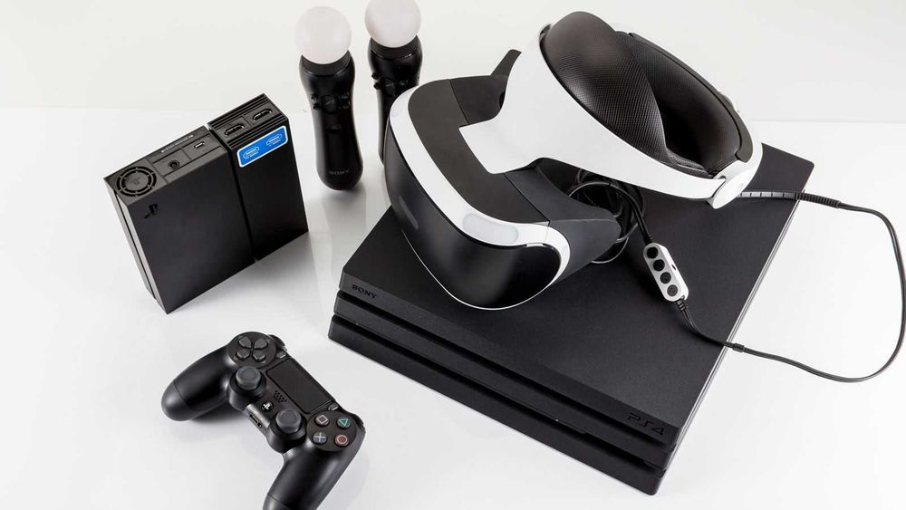 Sony PlayStation 4 (512-GB) + Sony VR 1 (Полная рабочая система VR)
