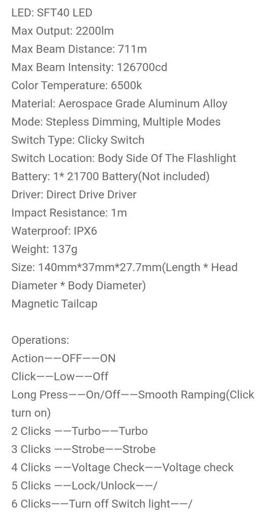 Фенер mateminco sft40