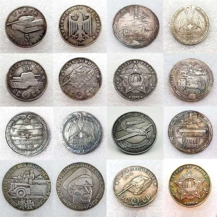 Moneda comemorativa WW2 Tancuri Avioane Germany CCCP Soviet Union