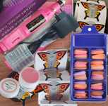Set Freza Electrica Unghii Accesorii Tipsuri Colorate False Gel Constr