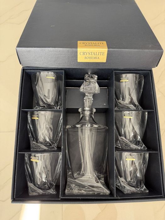 set pahare whisky cristal bohemia