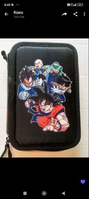 Ученически несесер Dragon ball Goku с два ципа и включени аксесоари