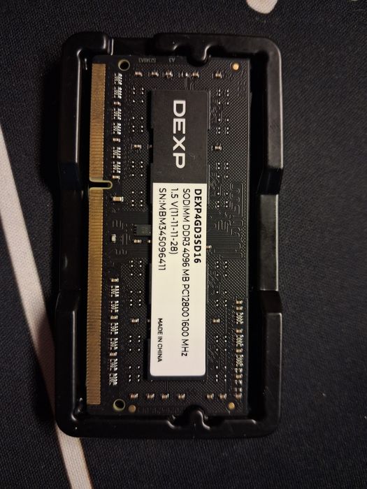 Память ноутбучная SODIMM DDR3 4ГБ