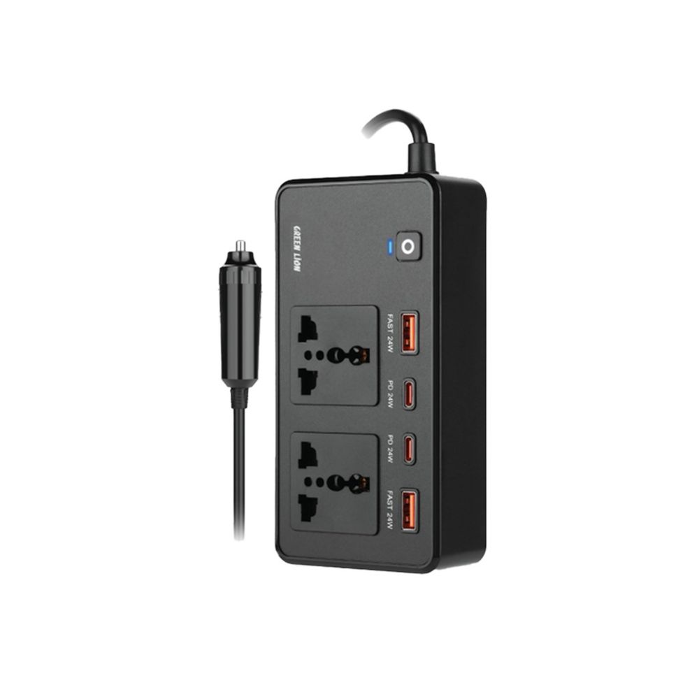 Инвертор в аиомобиль green lion 200w