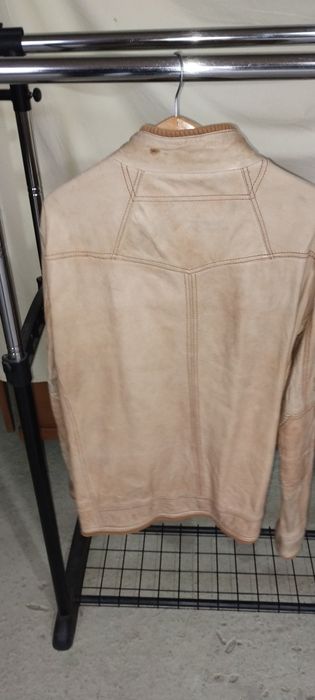 Giaca piele maro deschis culoare Camel made in Franța marca Caporal