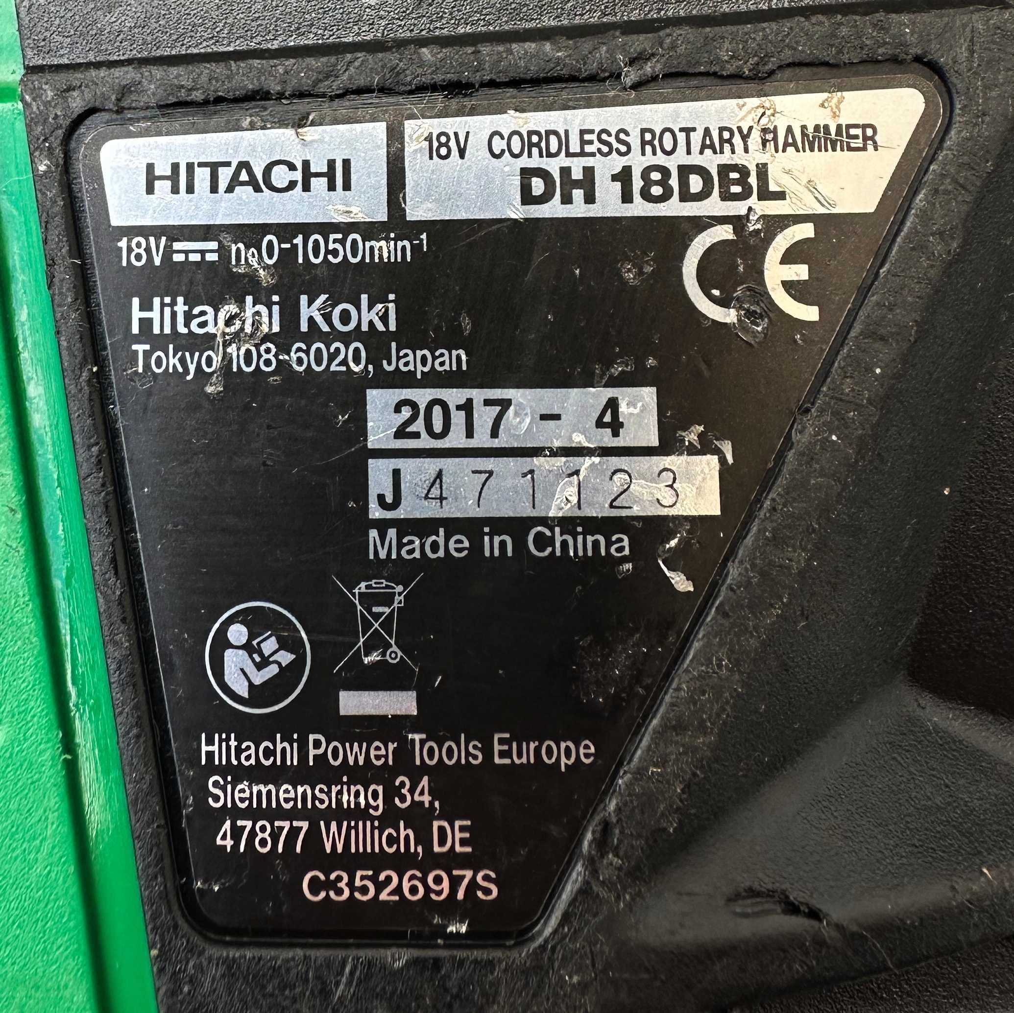 Hitachi DH 18DBL (HiKoki) - Безчетков акумулаторен перфоратор 18V