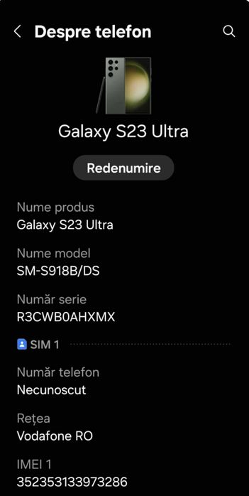 Samsung Galaxy S23 Ultra ca nou, 5G 256