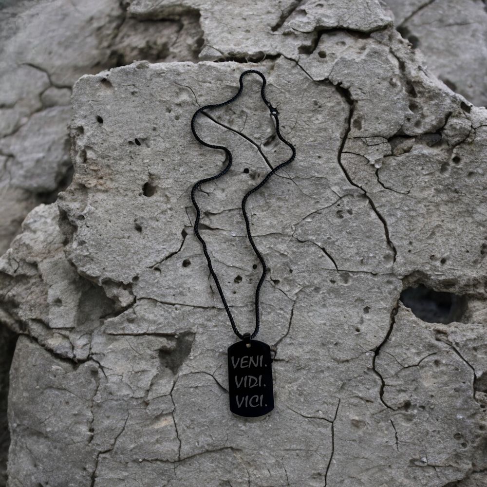 Метален войнишки медальон с текст по избор