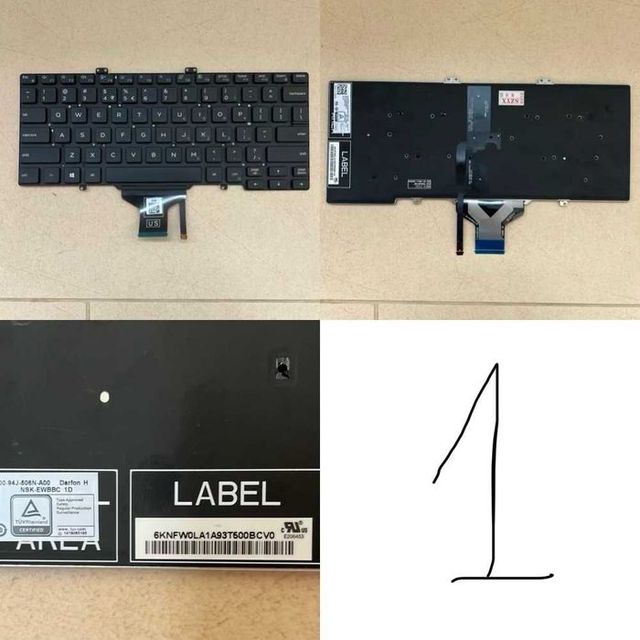 Tastaturi laptop Dell, 0DMKF3, 07XH1W