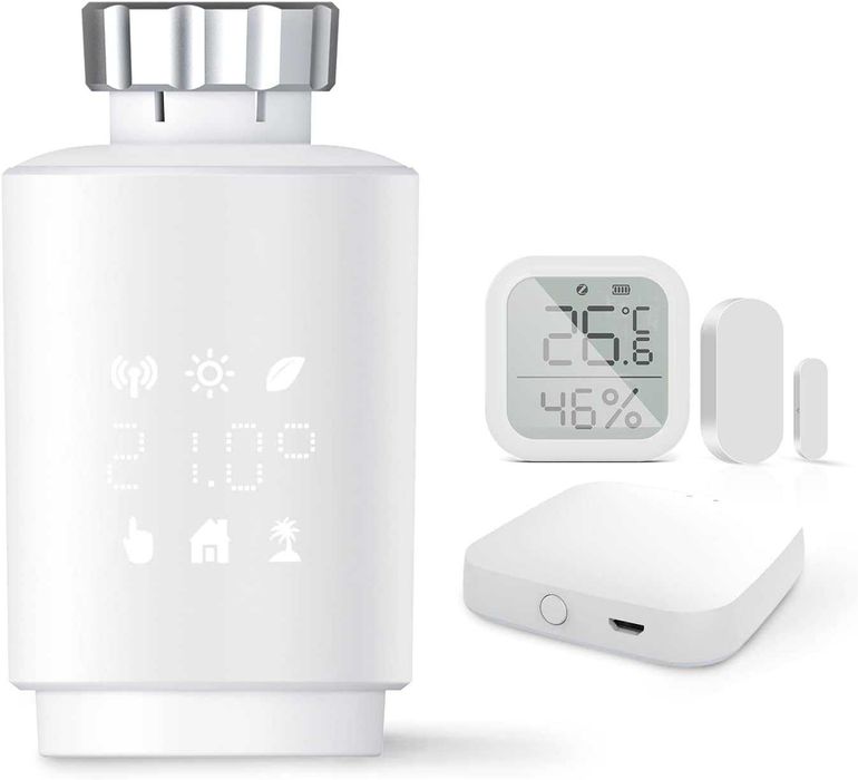 Smart термостат/термоглава Moes, Tuya ZigBee hub, сензор за прозорец