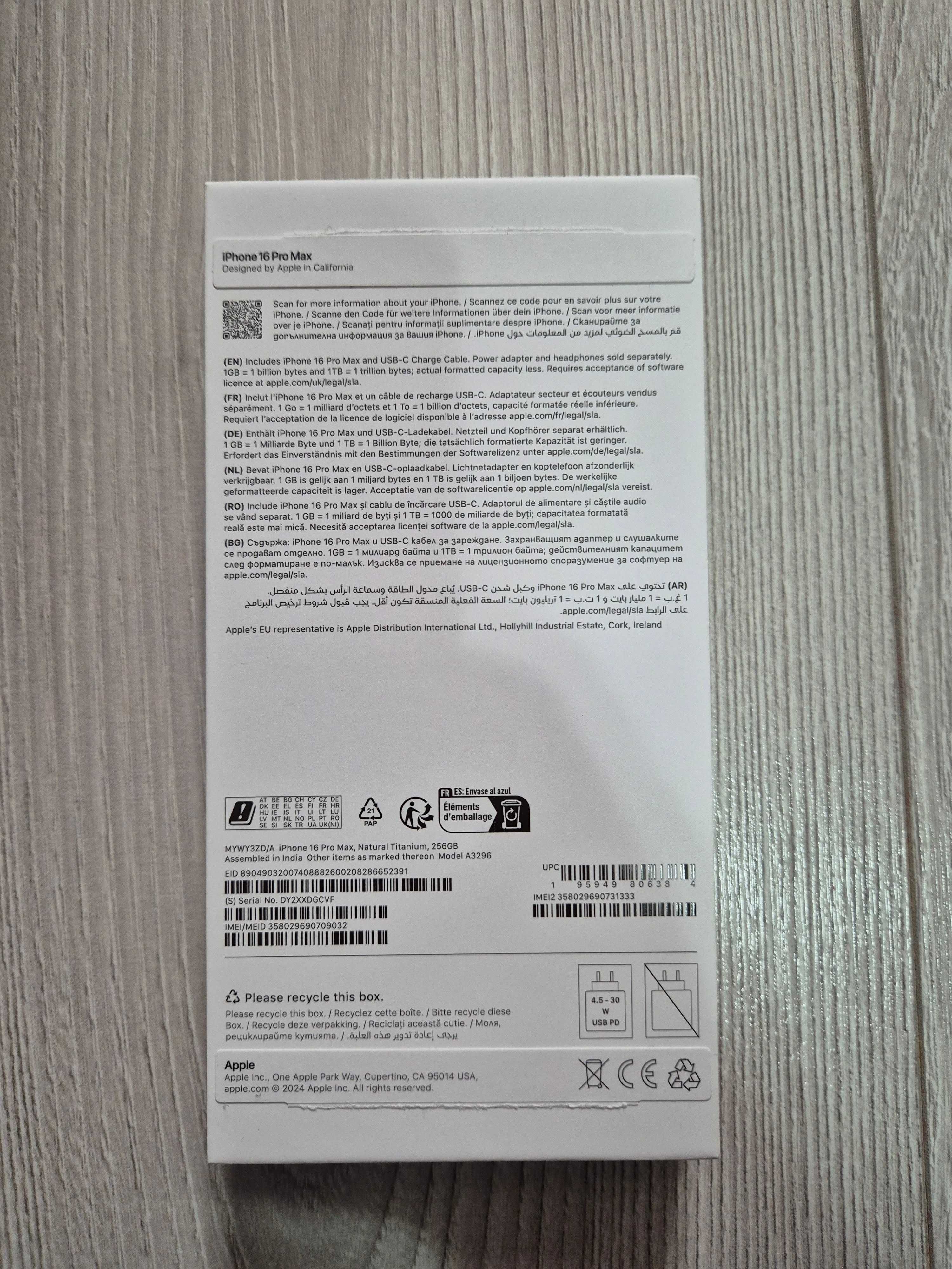 iPhone 16 Pro Max 256GB - natural titanium