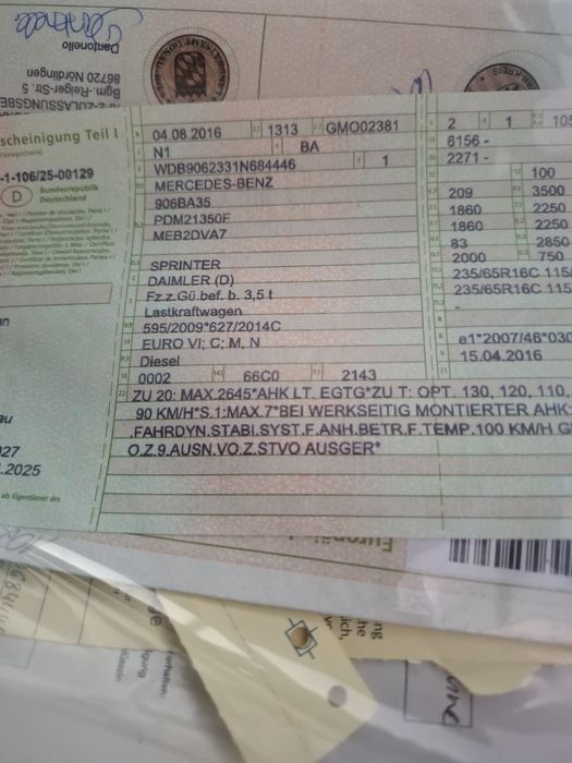 Mercedes Sprinter Doka 2016