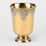 Pahar din argint 950 aurit-Franta cca 1890-310 ml-argint.ro